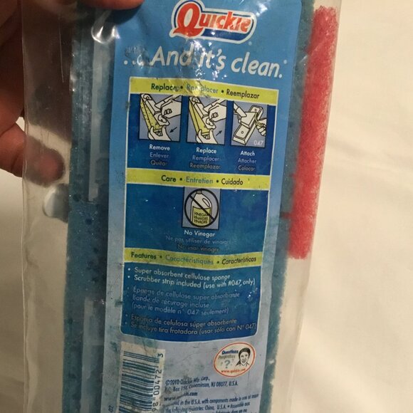 Quickie HomePro Automatic Sponge Mop Refill #0472 Type H Microban 041/047 - Picture 3 of 6